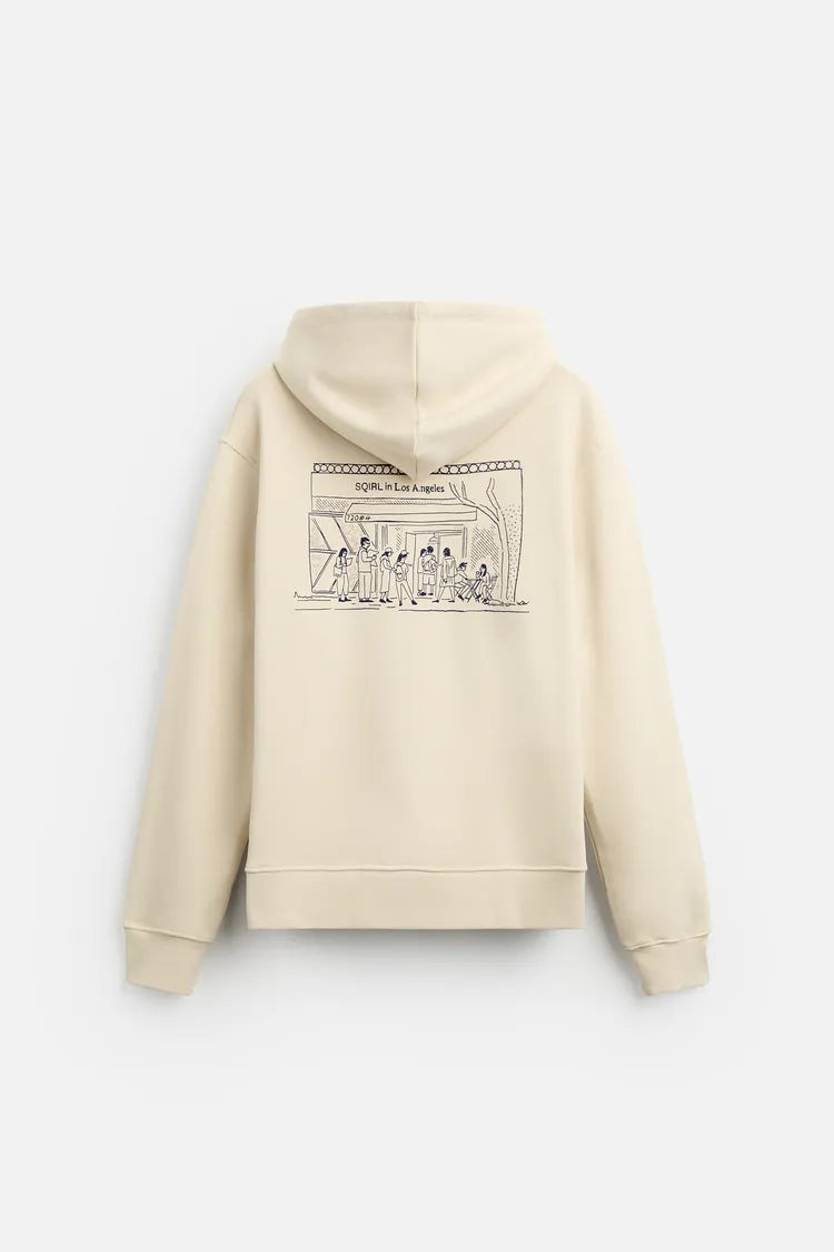 SUDADERA COM CAPUCHA GRÁFICA SQIRL