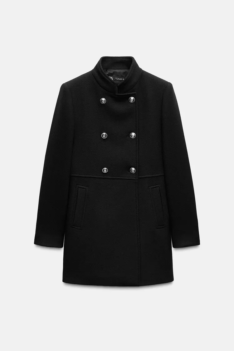 MANTEAU COM FECHAMENTO CRUZADO COM LÃ