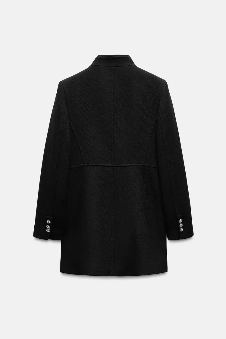 MANTEAU COM FECHAMENTO CRUZADO COM LÃ