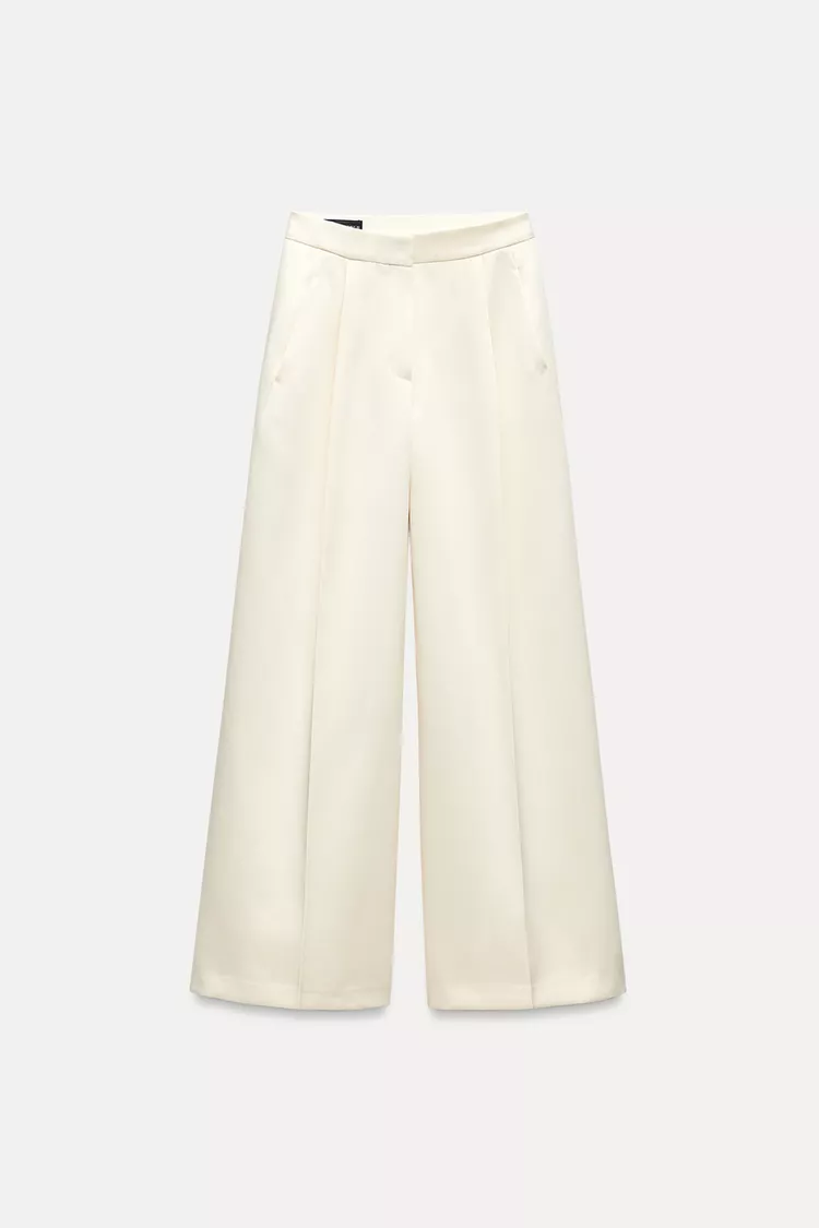 PANTALONA SATINADA COM PLEATS